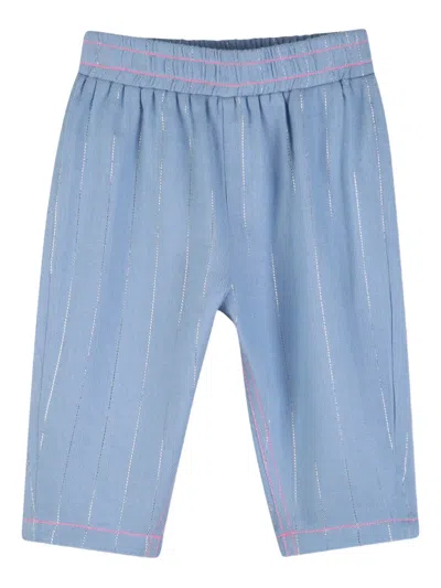 Billieblush Babies' Metallic-striped Trousers In Blue