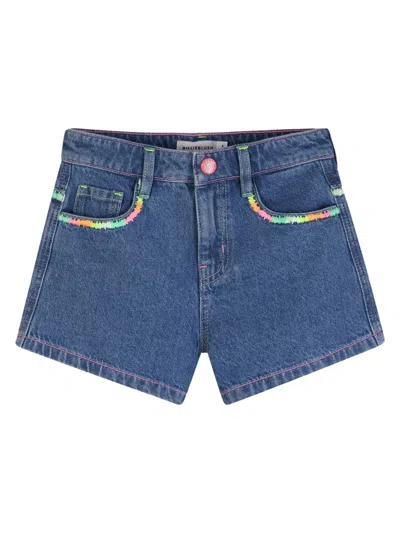 Billieblush Mini Casual Cotton Shorts For Girls In Blue