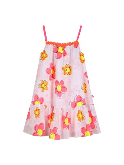Billieblush Mini Dress With Shoulder Straps For Girls In White