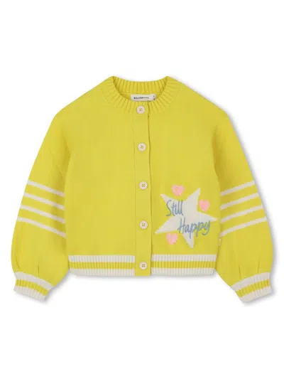 Billieblush Mini Tricot Cardigan For Girls In Yellow