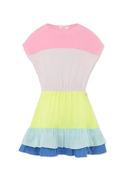 Billieblush Kids' Colour-block Jersey Dress In Multicolor