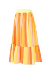Billieblush Striped Maxi Skirt In Multicolor