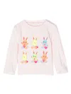 Shop Billieblush Neon Bunny-print Cotton Sweatshirt In Pink