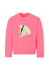 Billieblush Neon Pink Sweater For Girl With Embroidery In Pink