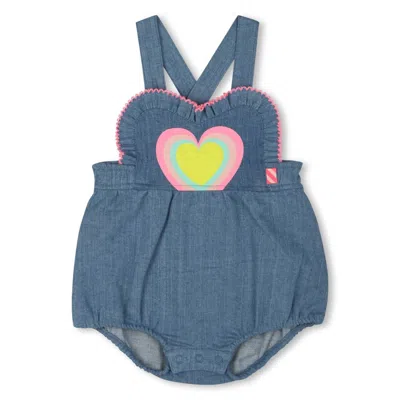 Billieblush Kids' Newborn Denim Overalls In Blue