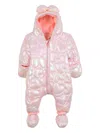 Billieblush Padded Hooded Snowsuit In Pink