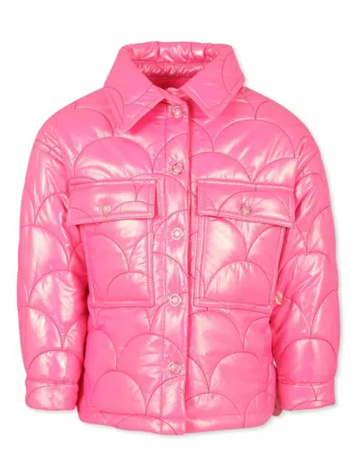 Billieblush Kids' Padded Shirt Jacket In Fuchsia