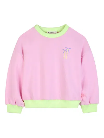Billieblush Kids' Palm-print Sweatshirt In Multi