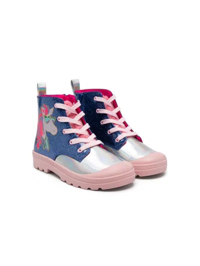 Billieblush Kids' Panelled Boots In Blue