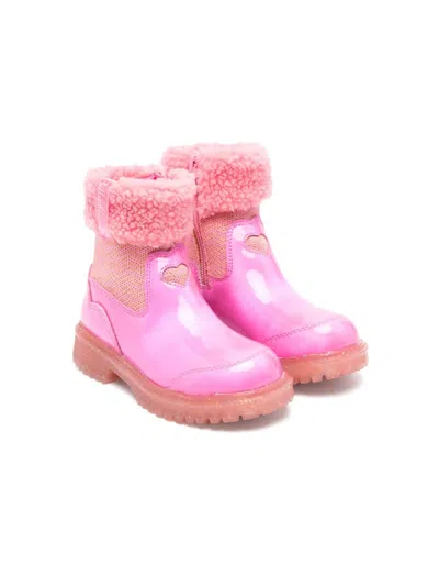 Billieblush Kids' Panelled-design Ankle Boots In Pink