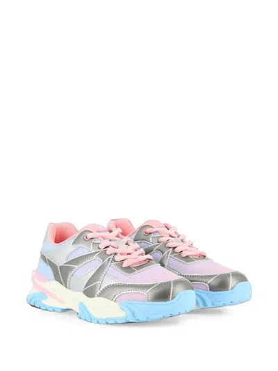 Billieblush Kids' Panelled Metallic-finish Sneakers In Multi