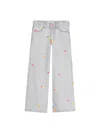 Billieblush Pantalone Jeans Con Cuoricini In Gray