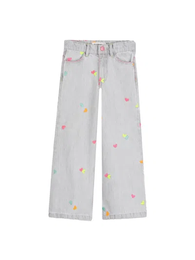 Billieblush Pantalone Jeans Con Cuoricini In Multi