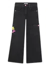 Billieblush Patch-detail Cargo Jeans In Black