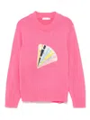 Billieblush Patch-detail Sweater In Pink