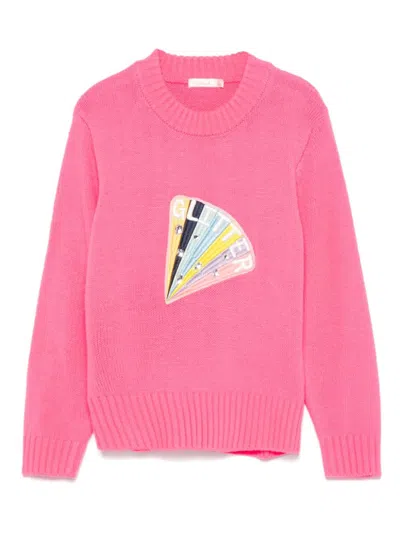 Billieblush Kids' Patch-detail Sweater In Pink
