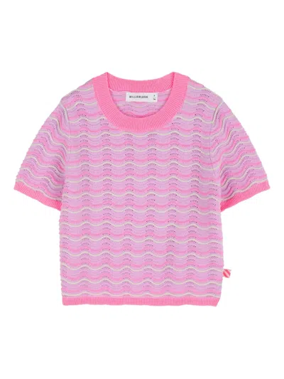Billieblush Kids' Patterned Short-sleeve T-shirt In Multi