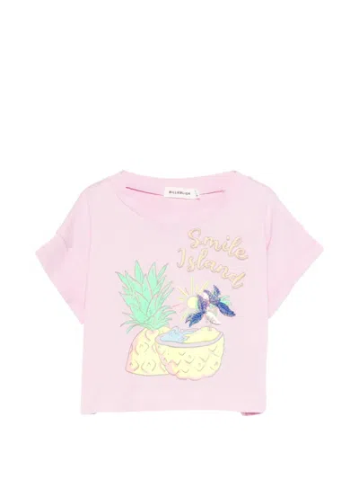 Billieblush Kids' Pineapple Island Graphic T-shirt In Pink