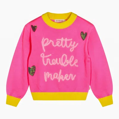 Billieblush Kids' Pink And Yellow Knitwear