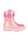 Billieblush Pink Ankle Boots For Girl With Logo In Pink