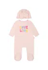 Billieblush Pink Babygrow Set For Baby Girl With Writing In Pink