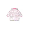 Billieblush Pink Down Jacket For Baby Girl With Cat In Pink