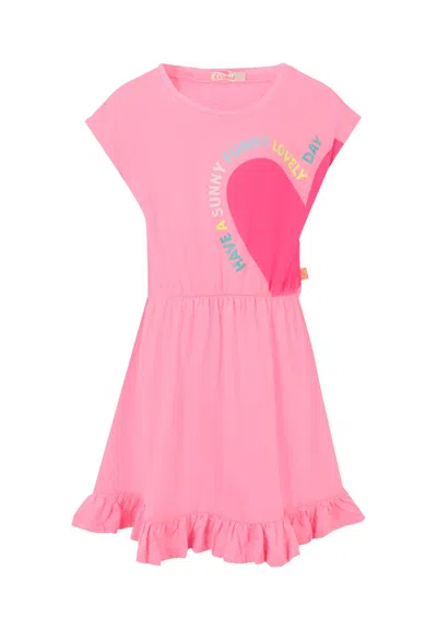 Billieblush Kids' Pink Dress For Girl With Coeur