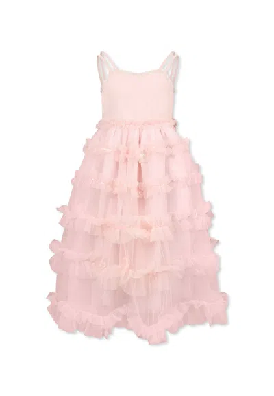 Billieblush Kids' Pink Dress For Girl With Sequins