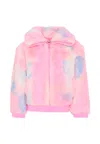 Billieblush Pink Faux Fur Coat For Girl In Pink