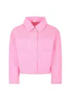 Billieblush Long-sleeved Denim Jacket In Pink
