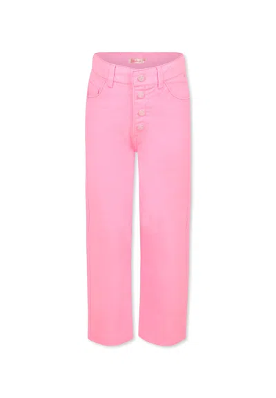 Billieblush Kids' Pink Jeans For Girl With Sequins