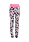 Billieblush Pink Leggings For Girl With Heart Print In Multi