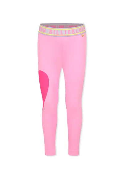 Billieblush Kids' Pink Leggings For Girl With Hearts