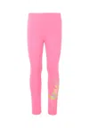 Billieblush Pink Leggings For Girl With Hearts In Pink
