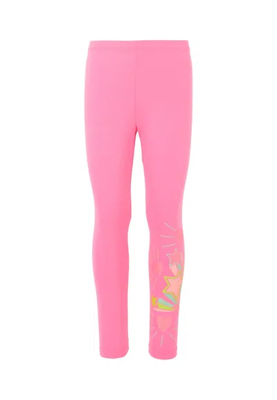 Billieblush Kids' Pink Leggings For Girl With Hearts