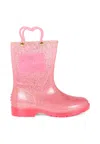 Billieblush Pink Rain Boots For Girl With Logo In Pink