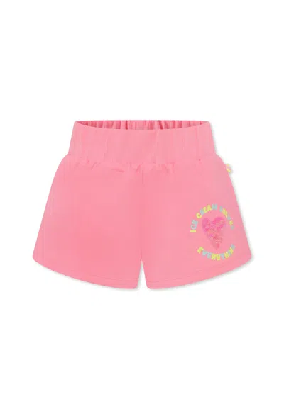 Billieblush Kids' Pink Shorts For Girl With Heart