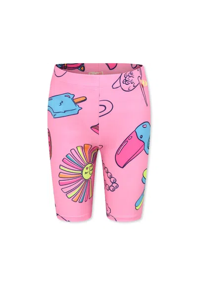 Billieblush Kids' Pink Shorts For Girl With Print