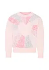 Billieblush Pink Sweater For Girl With Heart In Pink