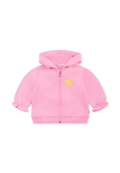 Billieblush Pink Sweatshirt For Baby Girl With Flower