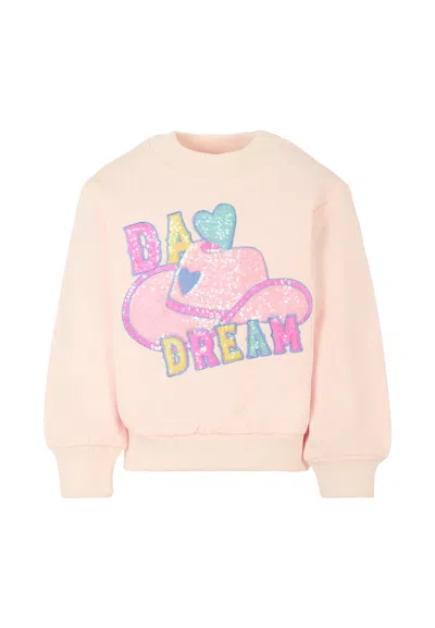 Billieblush Kids' Pink Sweatshirt For Girl With Hat