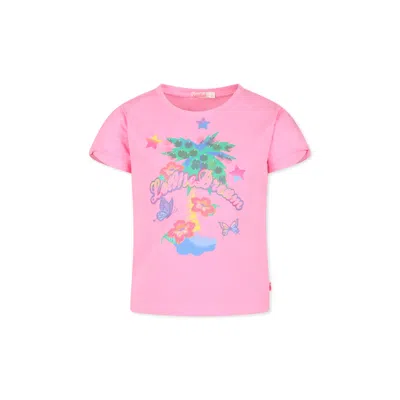 Billieblush Kids' Pink T-shir For Girl With Sequins