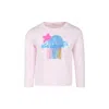 Billieblush Pink T-shirt For Girl With Cluods In Pink