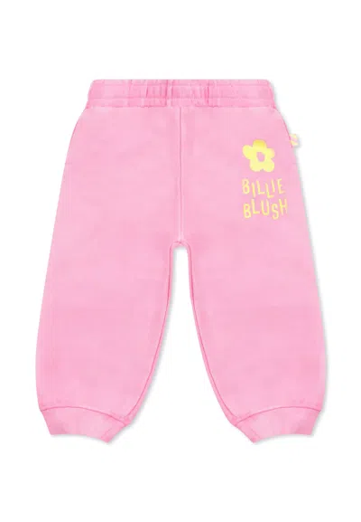 Billieblush Pink Trousers For Baby Girl With Logo