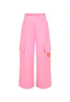 Billieblush Pink Trousers For Girl With Heart In Pink