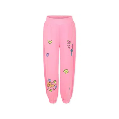 Billieblush Kids' Pink Trousers For Girl With Writing