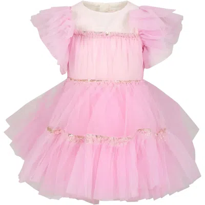 Billieblush Kids' Pink Tulle Dress For Girl