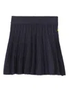 Billieblush Pleated Knitted Skirt In Blue