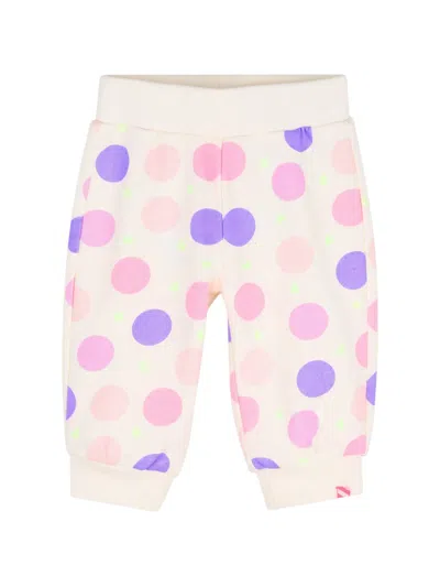 Billieblush Babies' Polka-dot Cotton Track Pants In Multi
