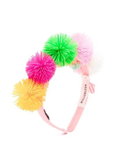 Billieblush Kids' Pompom-detail Headband In Multi